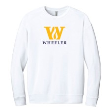 BELLA+CANVAS® Unisex Fleece Drop Shoulder Sweatshirt (White)